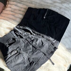 American Eagle Black Cargo Mini Skirt